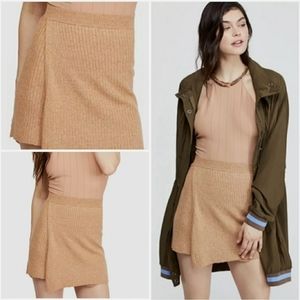 Free People Caramel Heather Wrap Skirt